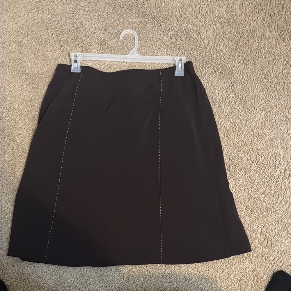 Norton McNaughton Black A-Line Work Skirt